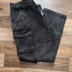 Fashion Nova Black Straight Men Jeans